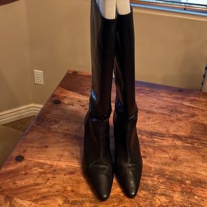 Lauren, Ralph Lauren Black Genuine Leather Boots Size 9 B